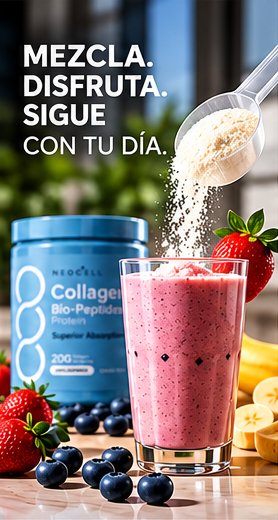 Batido de frutas preparado con NeoCell Collagen