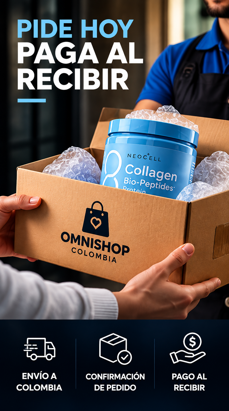 Entrega de un pedido de OmniShop Colombia